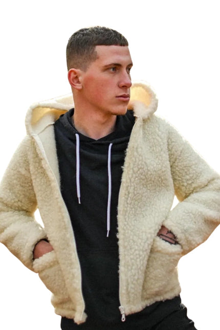lambswool merino wool 100% Hood Jacket
