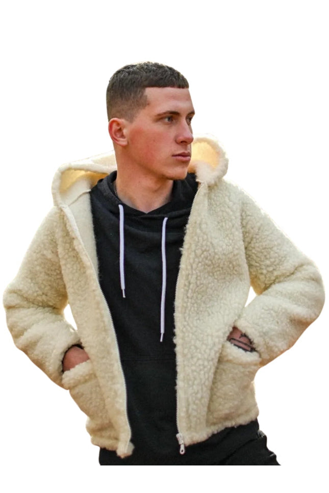 lambswool merino wool 100% Hood Jacket
