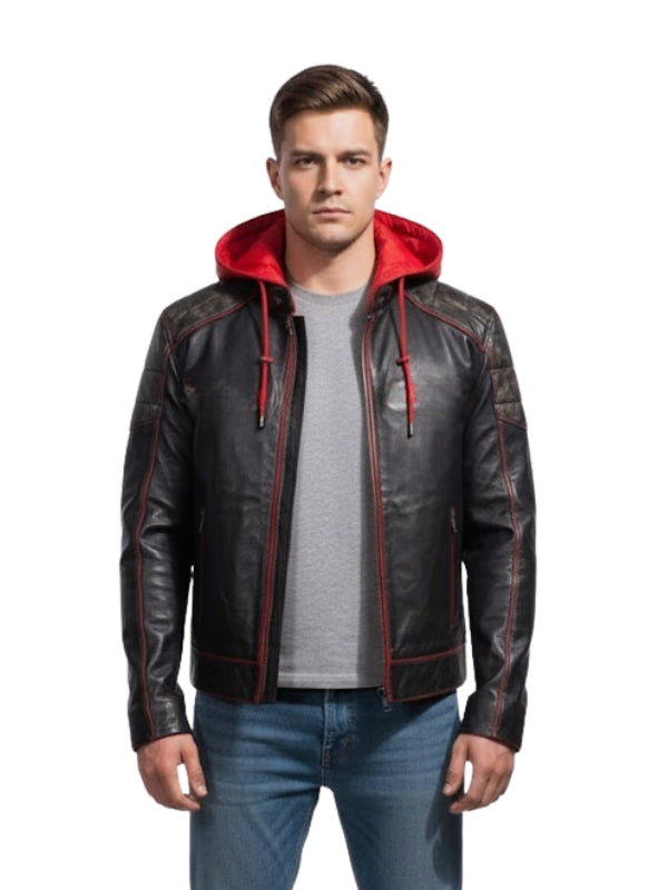 Arkham Knight Red Hood Leather Jacket