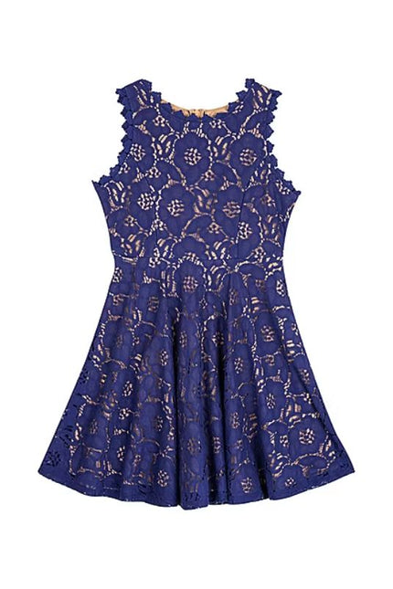 Big Girls Sleeveless Scuba Knit Skater Dress