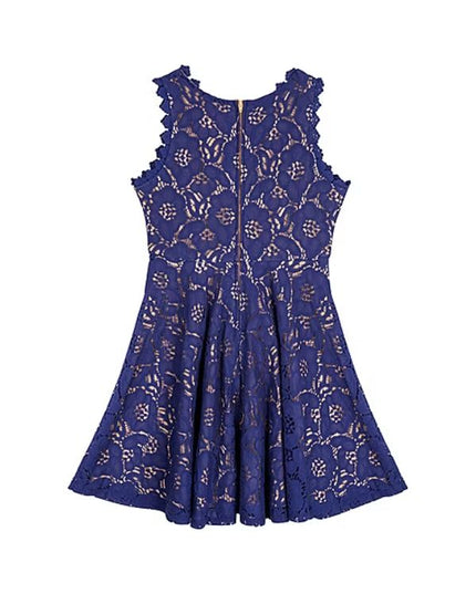 Big Girls Sleeveless Scuba Knit Skater Dress
