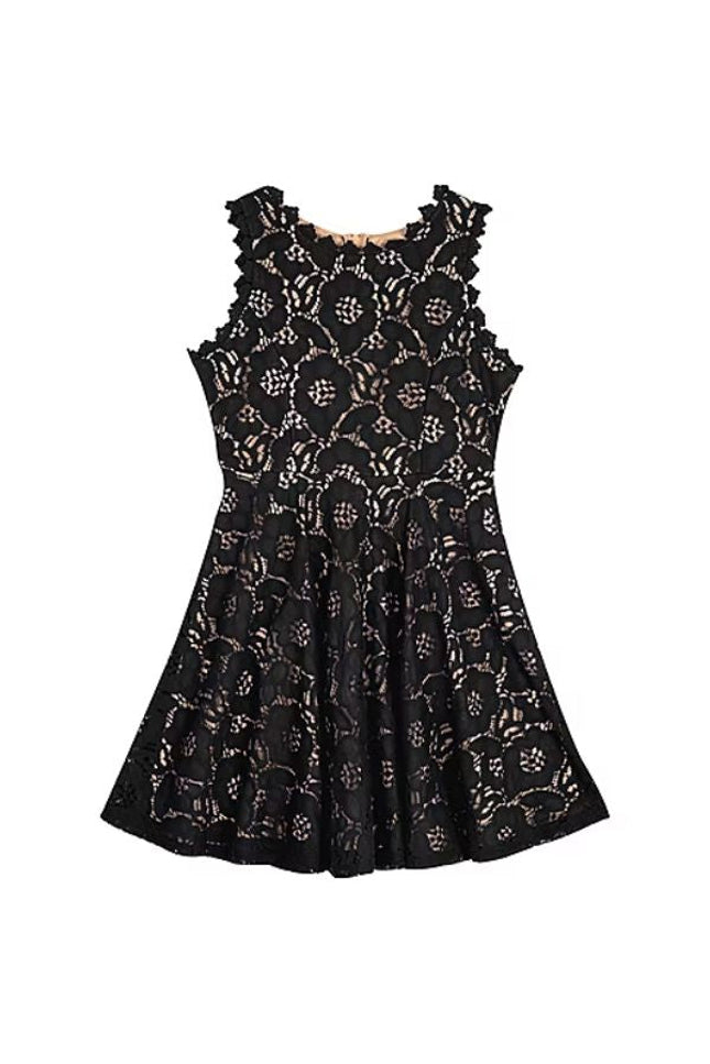 Big Girls Sleeveless Scuba Knit Skater Dress