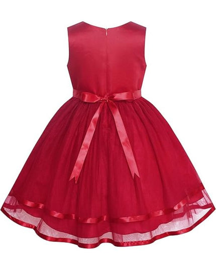 Girls Fashion Flower Bridesmaid Wedding Party Dress