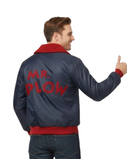 The Simpsons Mr Plow Homer Simpson bomber jacket yellow and blue