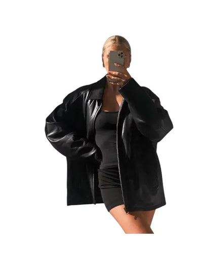 Women’s black jacket inspired by vintage fashion with a classic design.